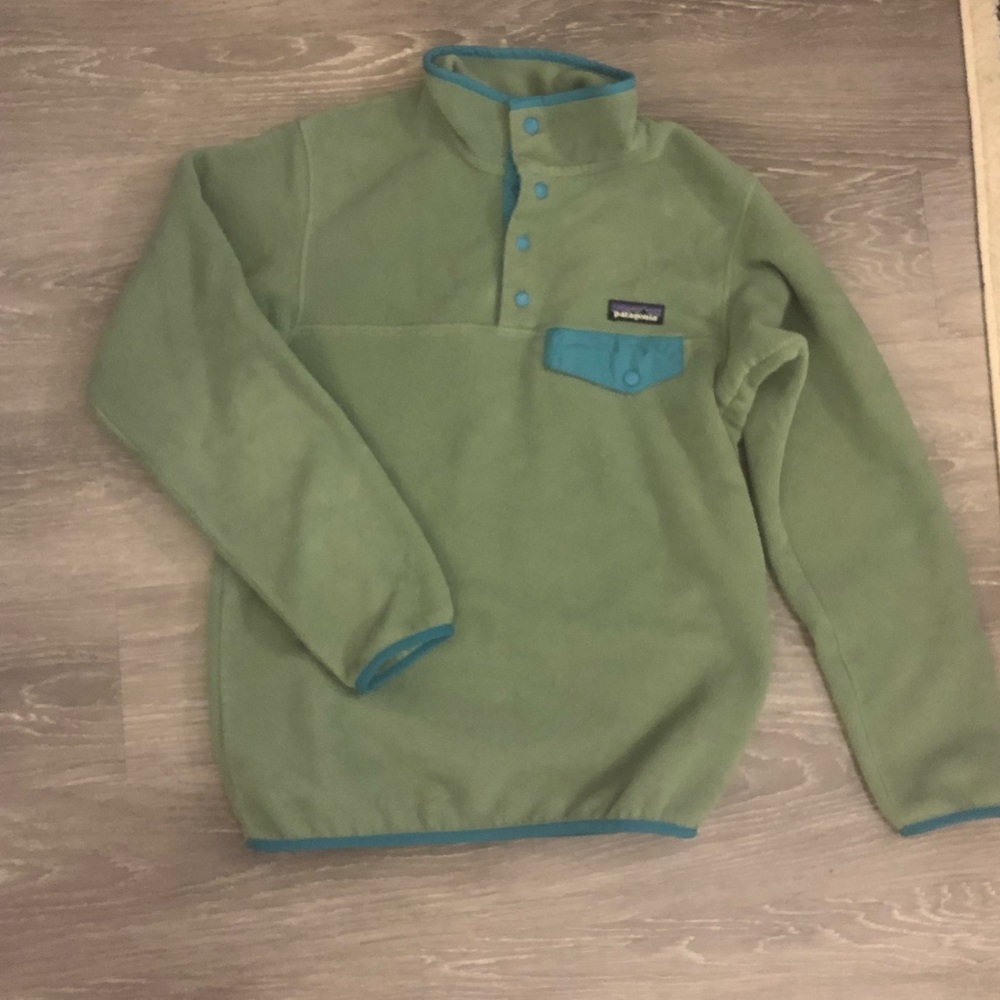 Green Patagonia Synchilla Snap T Fleece sz XS